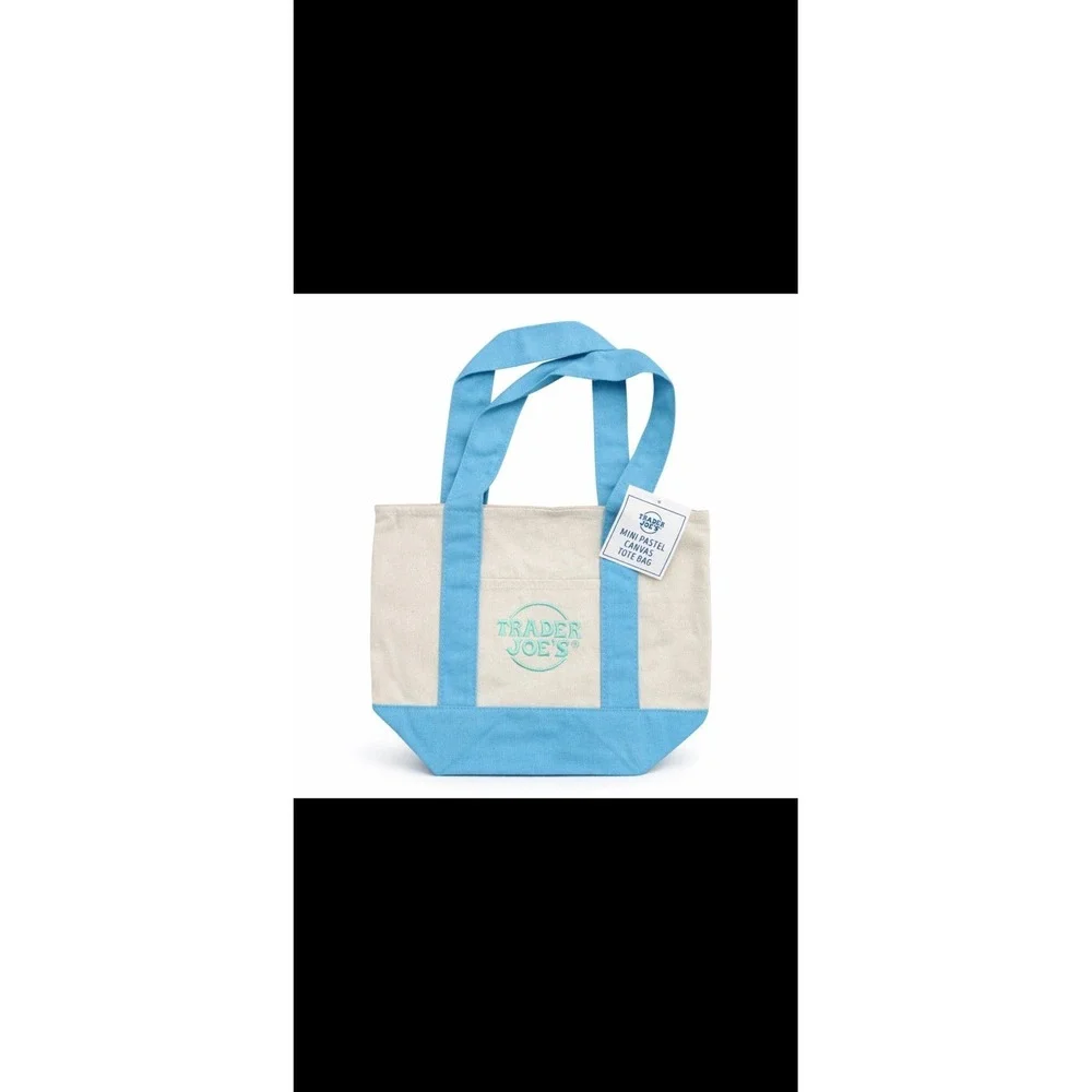 USA Exclusive Trader Joe's Mini Pastel Tote Set 🇺🇸 Ships Worldwide • Rare